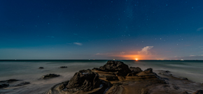 螺旋火山石與星空