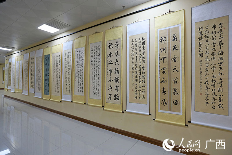 書畫展現(xiàn)場。人民網(wǎng) 班小晴攝