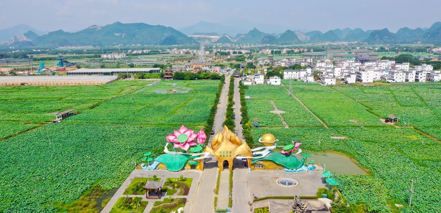 景區(qū)航拍圖。