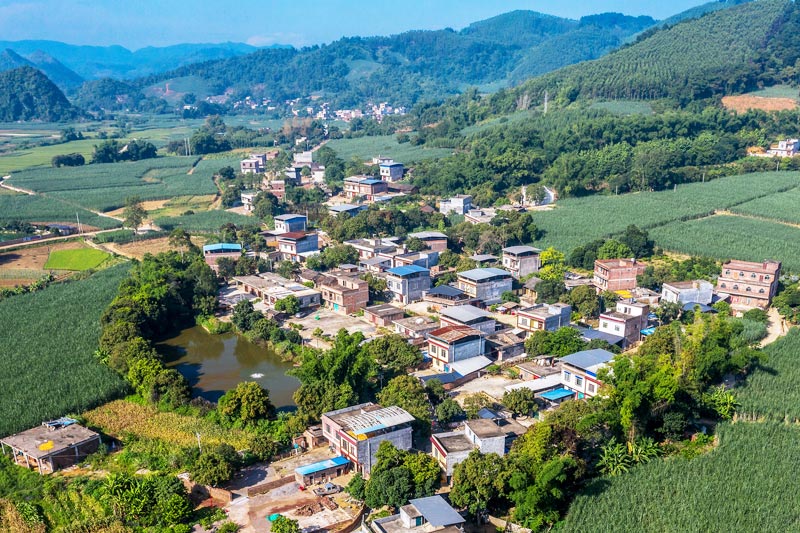 航拍保安村叫豆屯。
