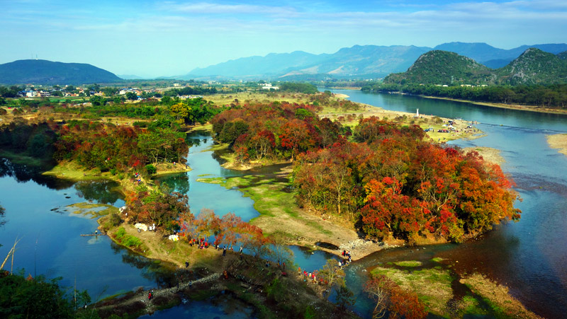 竹江村網(wǎng)紅打卡點—烏桕灘。