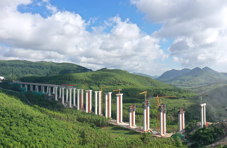 良塘4號高架大橋全貌。張威攝