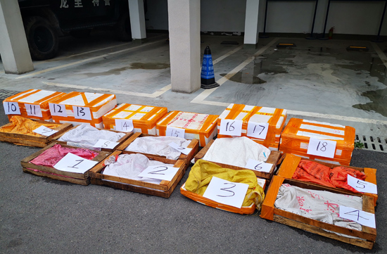 繳獲的涉案野生動(dòng)物。薛平攝