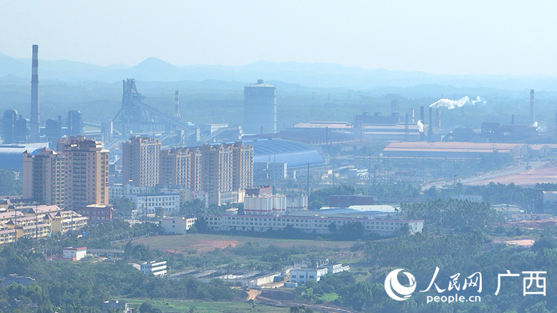 玉林龍?zhí)懂a(chǎn)業(yè)園區(qū)一角。人民網(wǎng) 付華周攝