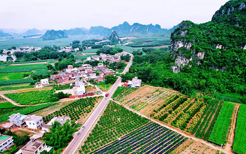 1.公路在崇山與田野間穿梭而過 攝陸玉環(huán)