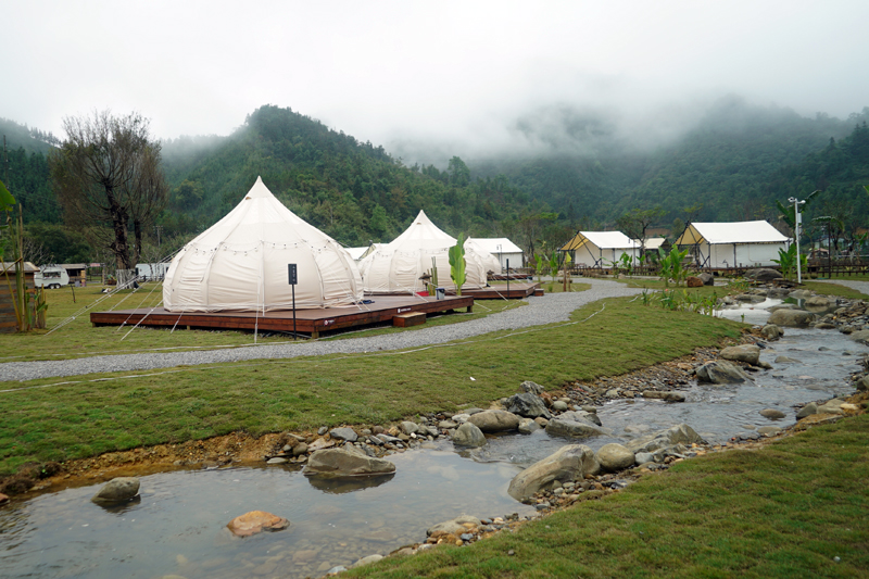 大王嶺漂流營(yíng)地一角