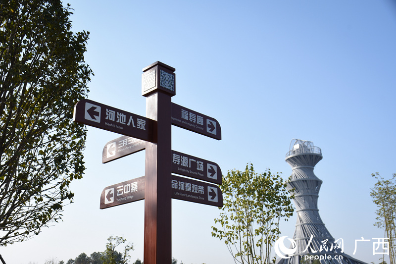 園博園內(nèi)的路標(biāo)。人民網(wǎng) 王功孝攝