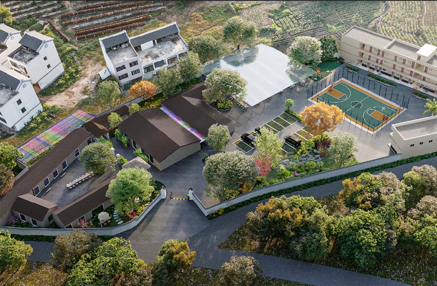 幸福工坊綜合培訓(xùn)基地(效果圖)。貴港日?qǐng)?bào)社供圖