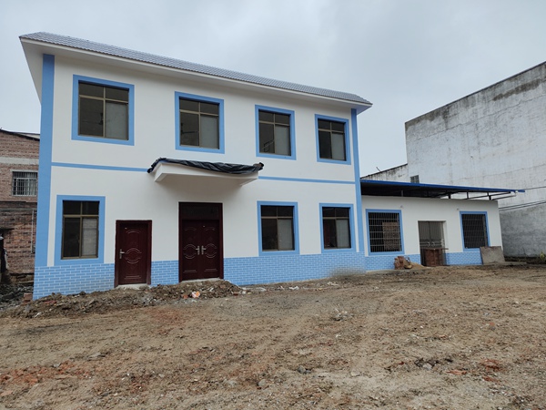 汶村屯黨群服務(wù)中心和公益堂已建成。通挽鎮(zhèn)黨委供圖