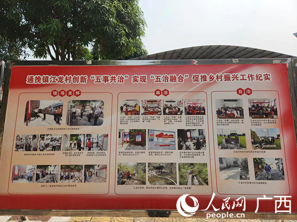 “五事共治”機制宣傳欄。人民網(wǎng) 黃子婧攝