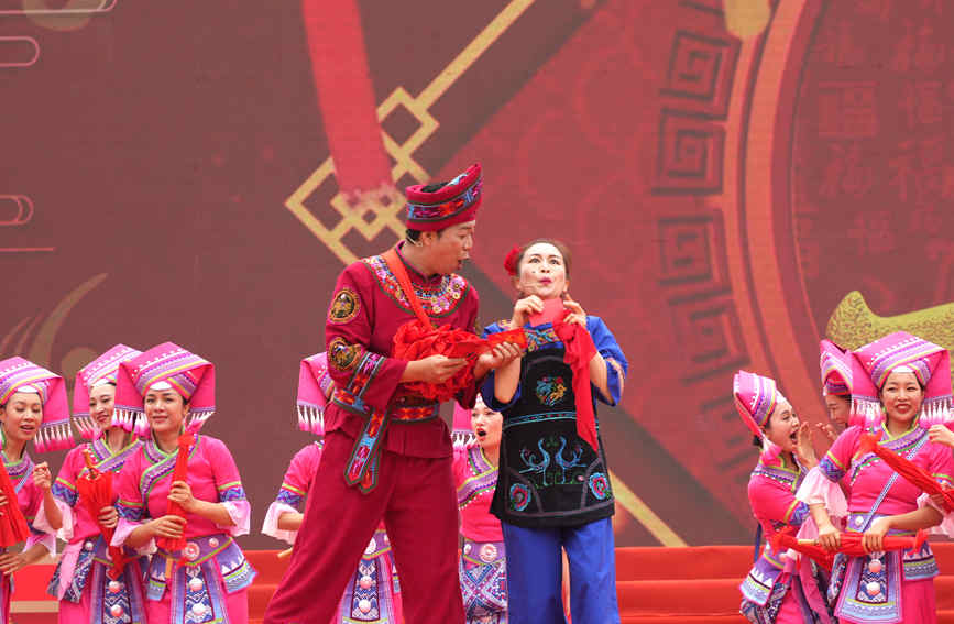 表演民俗記憶：壯族婚俗。馬鑫攝