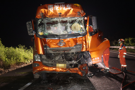 事故現(xiàn)場。百色市田陽區(qū)金獅消防救援站供圖