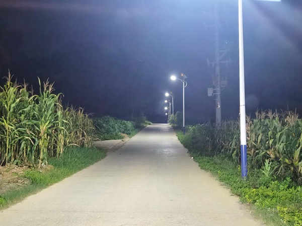 大龍村2500米主干道夜間燈光。潘璠攝