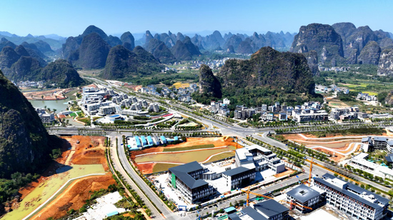 功能完善的陽(yáng)朔新城區(qū)。陽(yáng)朔縣委宣傳部供圖