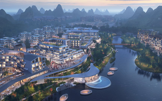 顯山露水的陽(yáng)朔新城區(qū)美景。陽(yáng)朔縣委宣傳部供圖