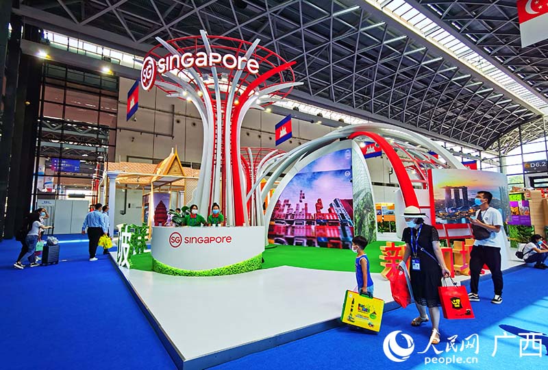 第19屆東博會(huì)新加坡展區(qū)。人民網(wǎng) 付華周攝