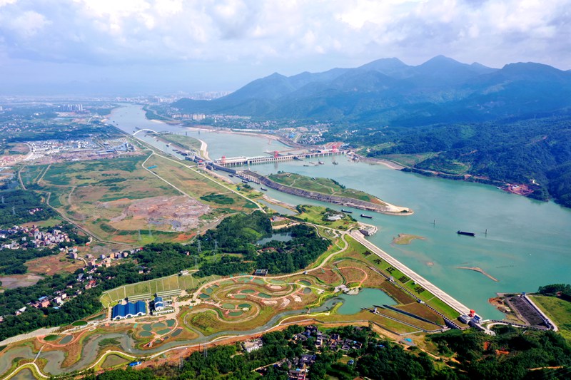 航拍大藤峽工程。大藤峽公司供圖