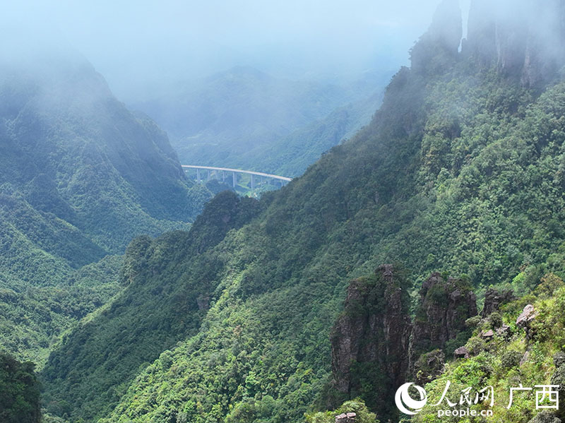 高速公路在崇山間穿行。人民網(wǎng) 付華周攝