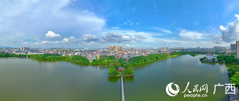 貴港東湖公園。人民網(wǎng) 付華周攝