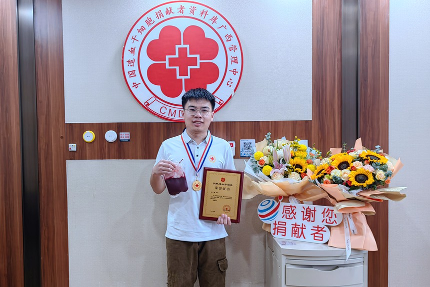 歐源完成造血干細(xì)胞捐獻(xiàn)。陶光均攝