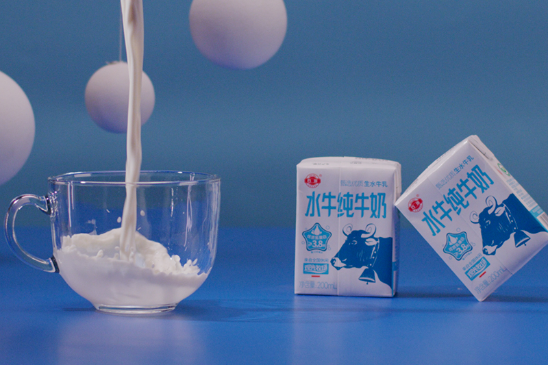 廣西石埠乳業(yè)水牛純牛奶展示。廣西商務廳供圖