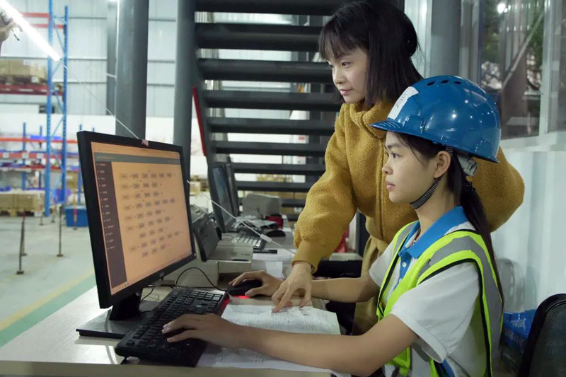 《智慧物流》賽項賽前訓練。梁廣慧攝