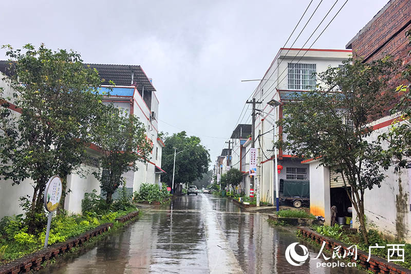 貢模屯整潔的村道。人民網(wǎng) 付華周攝