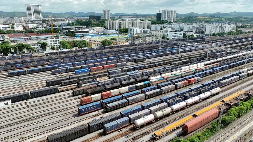 南寧南站航拍圖。覃園介攝