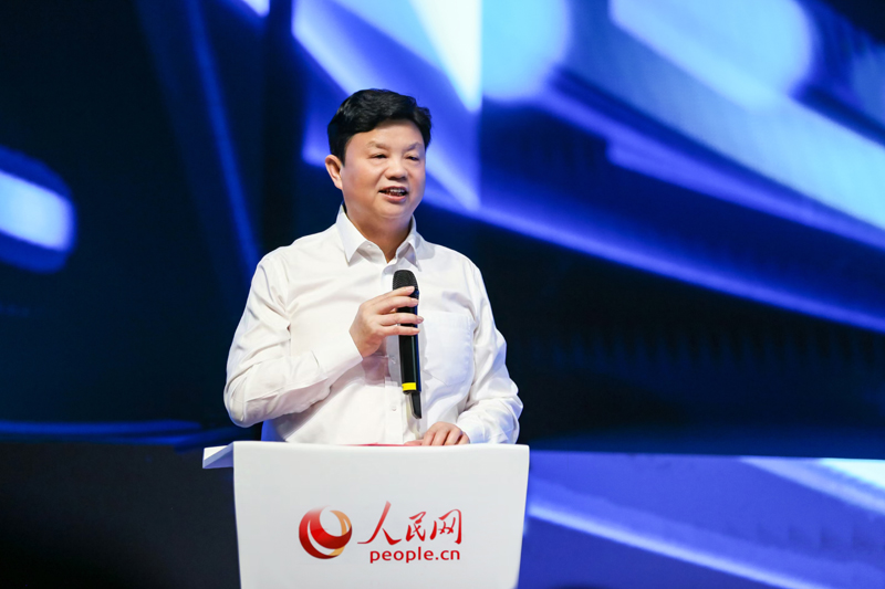 廣西旅游發(fā)展集團黨委副書記陶社平進行主題發(fā)言。人民網(wǎng)記者 黃昱梅攝