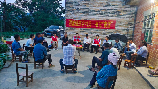 那合村“第一書(shū)記”夜話活動(dòng)。凌云縣委宣傳部供圖