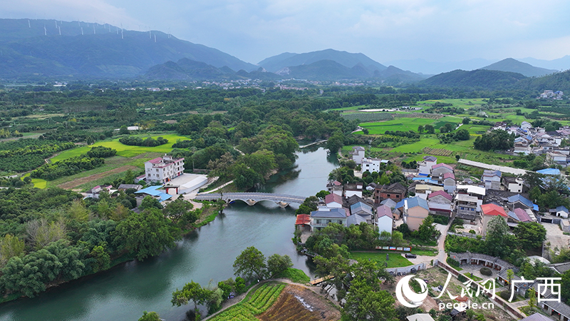 航拍江西坪村。人民網(wǎng) 付華周攝