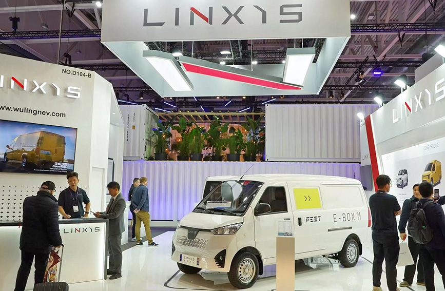 廣西汽車集團(tuán)旗下菱勢汽車亮相德國漢諾威國際商用車展。廣西汽車集團(tuán)供圖