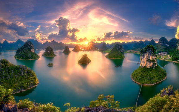 靖西渠洋湖風(fēng)光