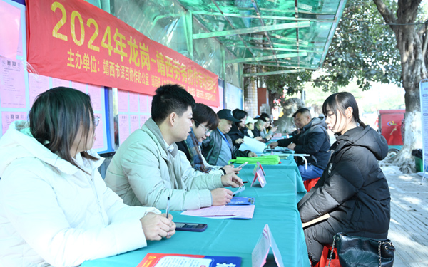 “零工市場”專場招聘會。靖西市委組織部供圖