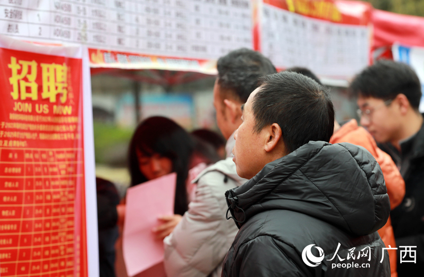 求職者在了解就業(yè)信息。人民網(wǎng)記者 張芳攝