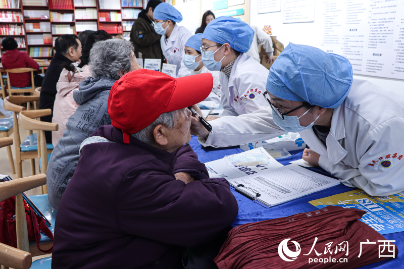 醫(yī)生檢查口腔。人民網(wǎng) 何寧攝