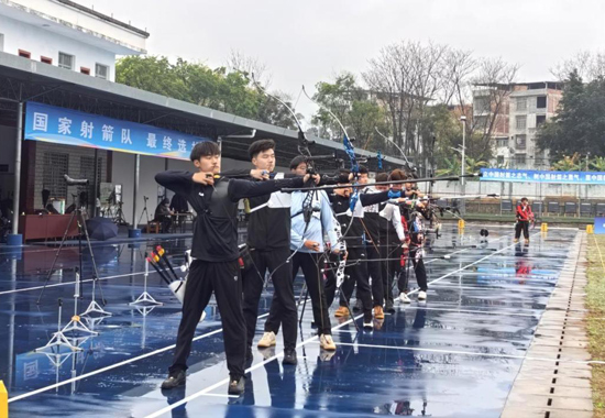 國家射箭隊(duì)訓(xùn)練現(xiàn)場