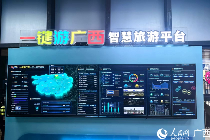 “一鍵游廣西”智慧旅游平臺。人民網(wǎng)記者 覃心攝