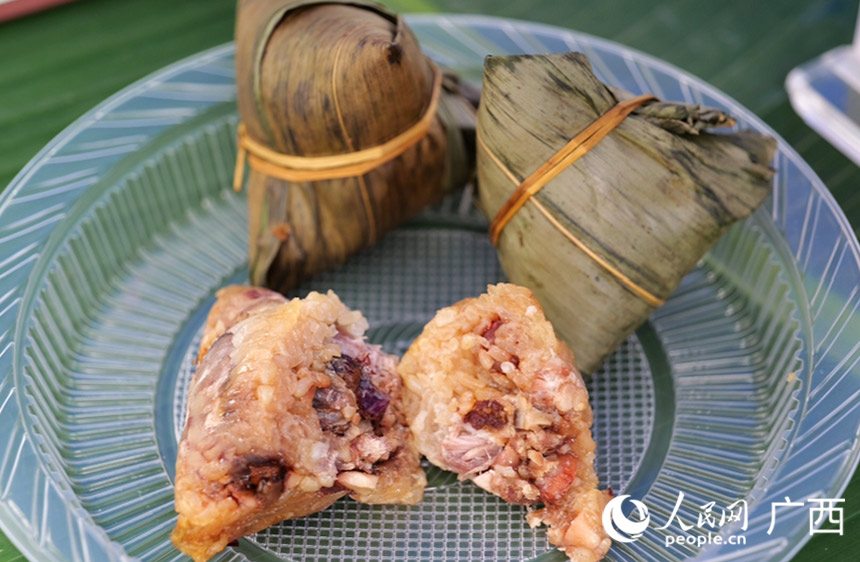 粽子展示。人民網(wǎng) 梁章暉攝