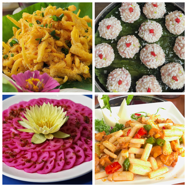 百朋鎮(zhèn)和村莊園全藕宴。姚森友攝