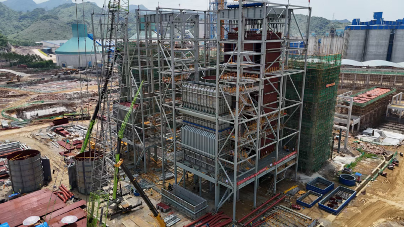 廣西隆安和泰新材料有限公司綠色新材料產(chǎn)業(yè)鏈生產(chǎn)基地項目現(xiàn)場。廣西隆安和泰新材料有限公司供圖