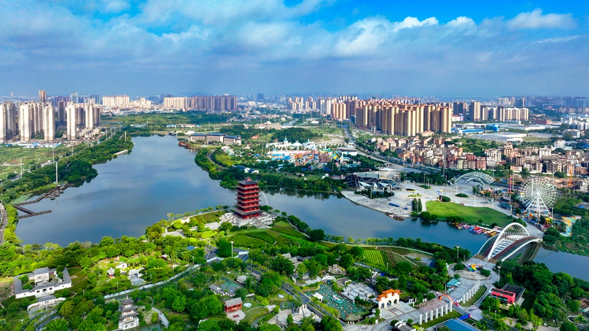 生機盎然的玉林城區(qū)一角