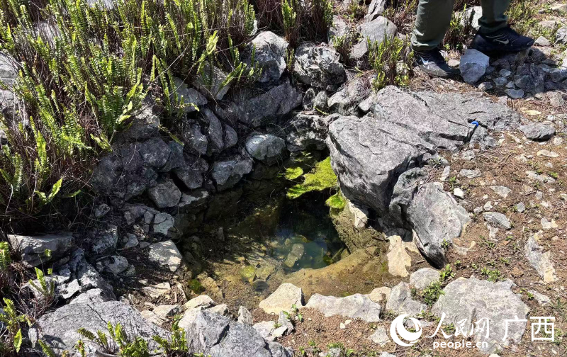 據(jù)弄恒屯村民介紹，這是該屯用來取水的水源。人民網(wǎng) 何寧攝