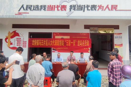 武陵鎮(zhèn)開展“三官一員”進(jìn)站點(diǎn)活動(dòng)