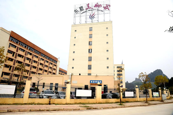 平桂區(qū)東盟美妝谷產(chǎn)業(yè)園一角。