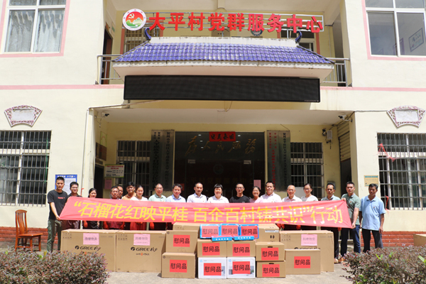 “石榴花紅映平桂 百企百村鑄共識”行動現(xiàn)場。