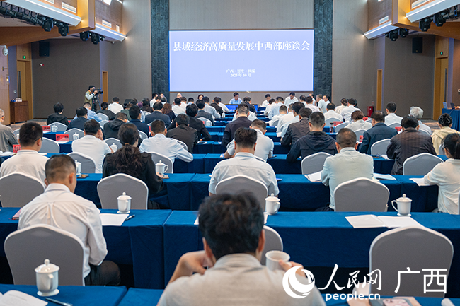 縣域經(jīng)濟(jì)高質(zhì)量發(fā)展中西部座談會(huì)現(xiàn)場(chǎng)。人民網(wǎng)記者 嚴(yán)立政攝