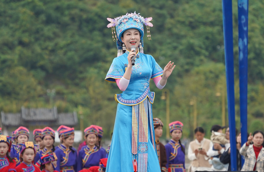 民族歌舞表演。羅城縣融媒體中心供圖