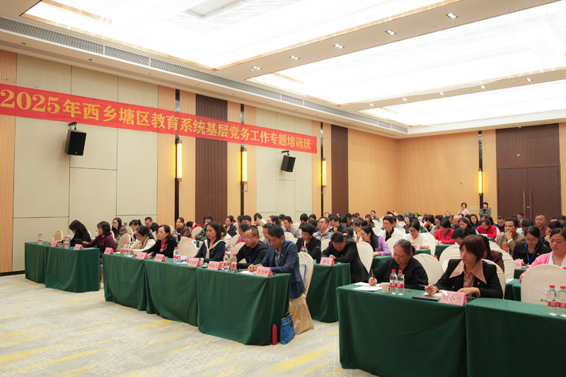 西鄉(xiāng)塘區(qū)教育系統(tǒng)2025年黨建工作推進(jìn)會現(xiàn)場。何薇攝