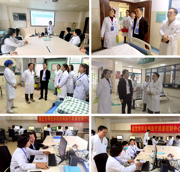 專家組在憑祥市開(kāi)展醫(yī)療質(zhì)控工作。廣西民族醫(yī)院供圖